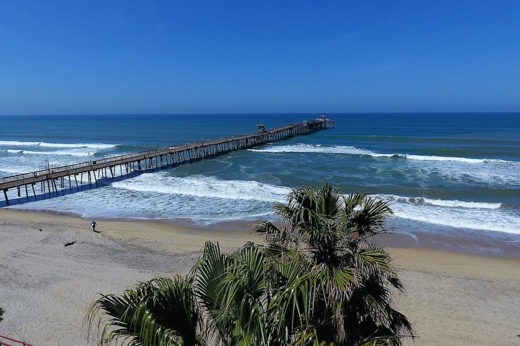 Wide view of pier across street from our Condo