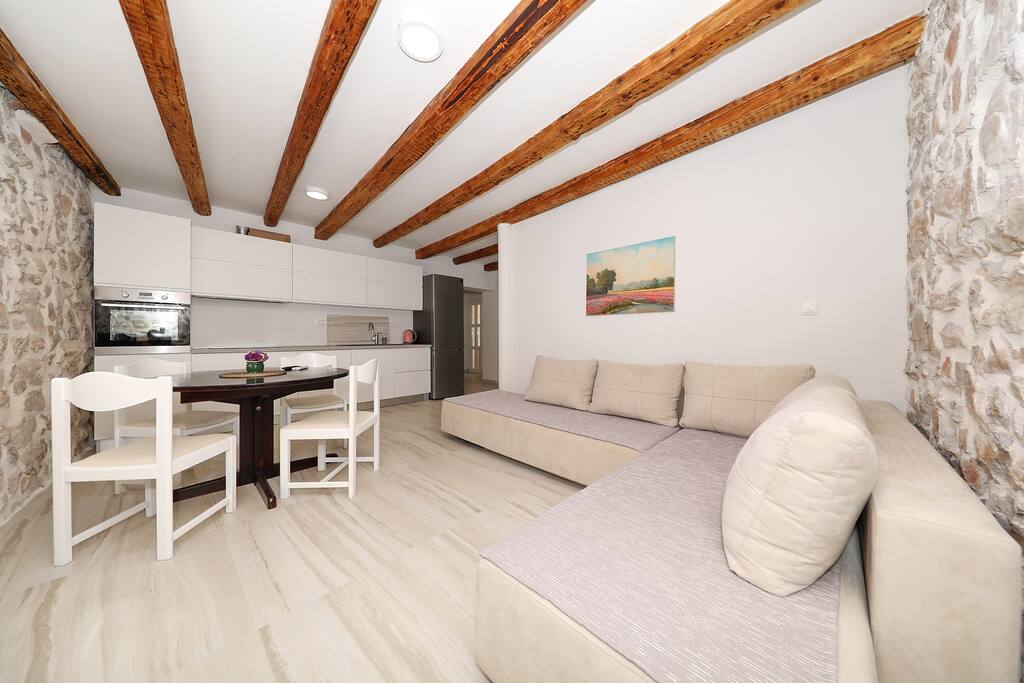 living room and kitchen
