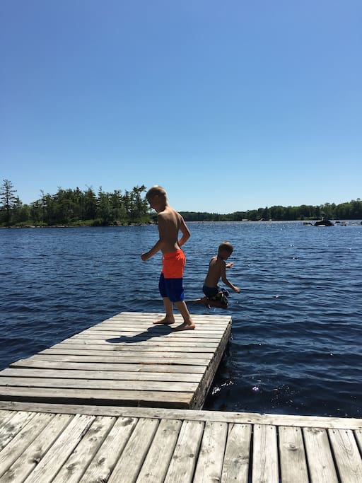 Summer swimming fun.
