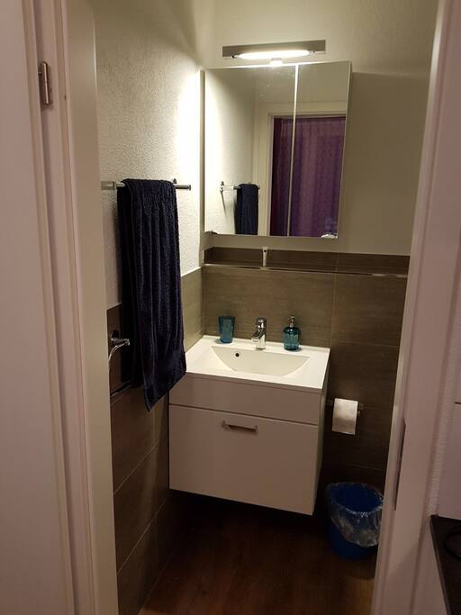 Towels and main toiletries provided