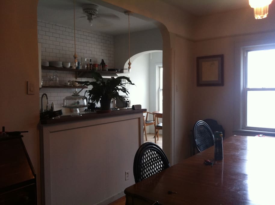 Dining room leading on from the open kitchen