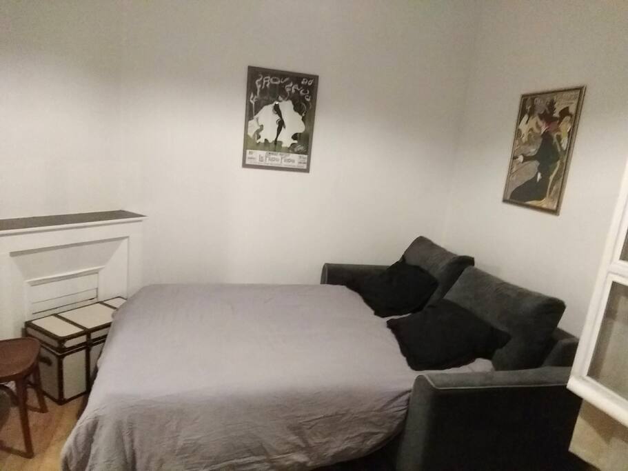 ...comfortable bed with a deep mattress at night.