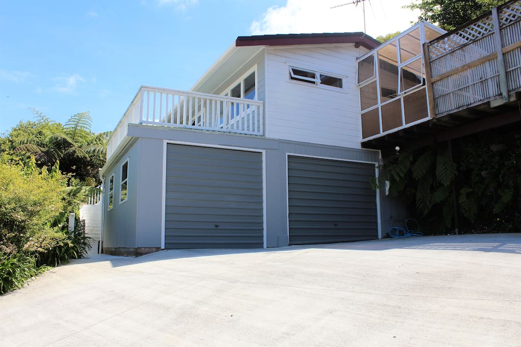 If you have a car, you can park in our right garage at the top of our driveway.