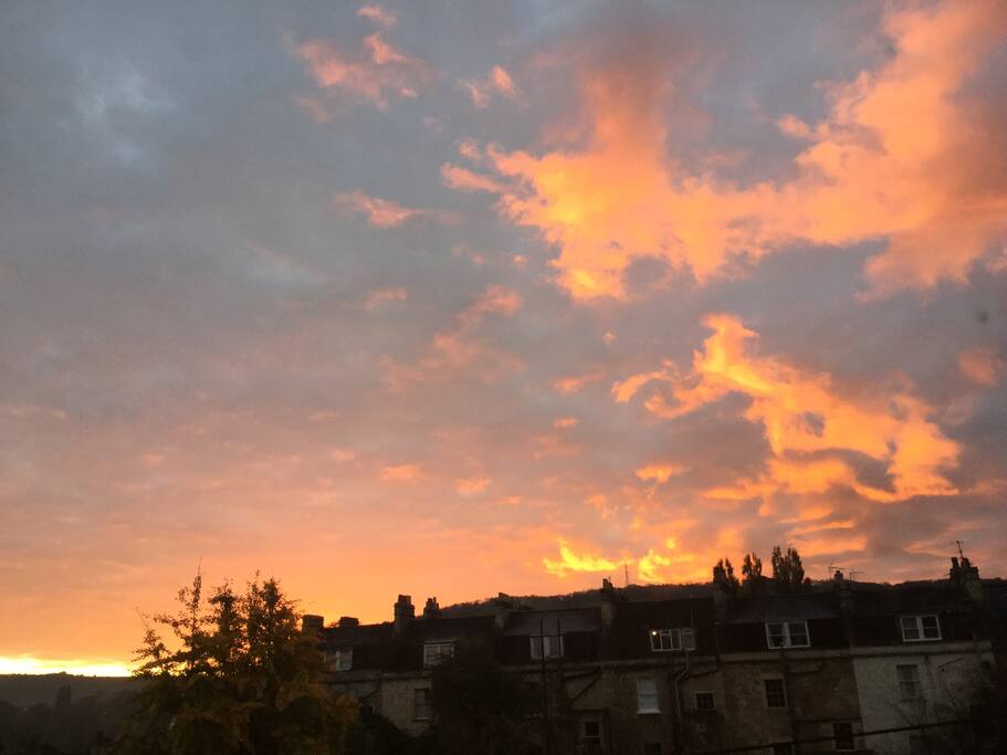Winter sunrise views
from single bedrooms