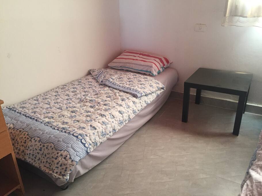 Single bed.