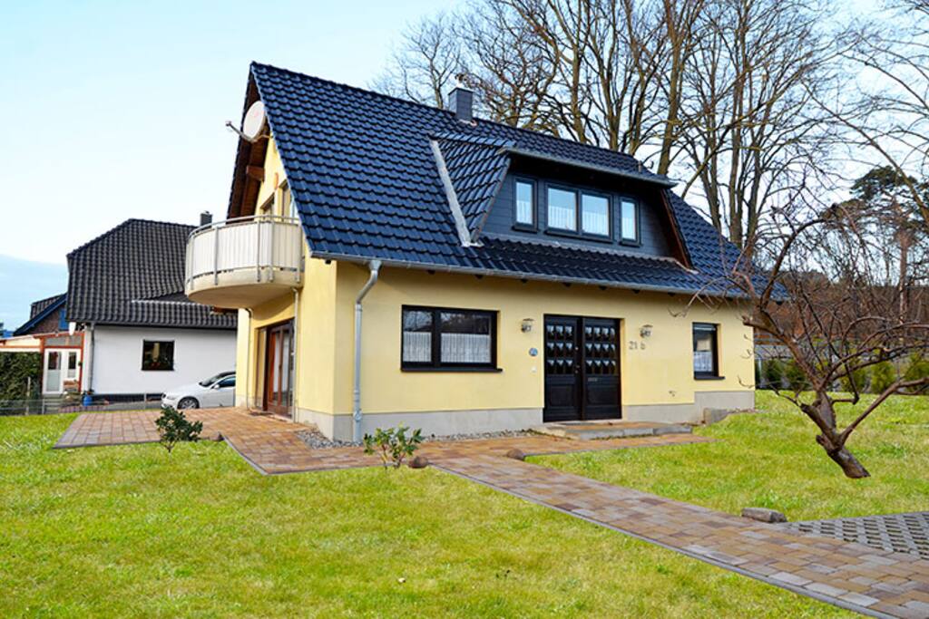 House view Seehaus Gill in the Baltic Sea resort Sellin.