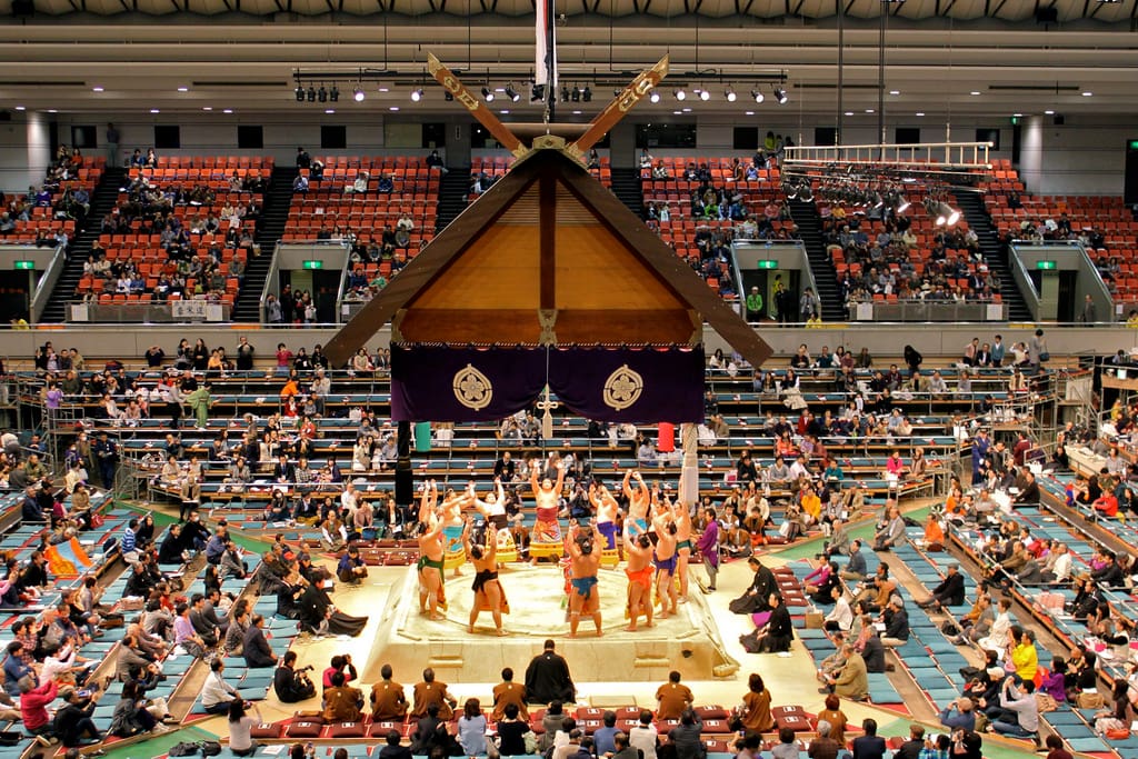 Ryogoku is the birthplace of Sumo. There is a Sumo hall nearby
