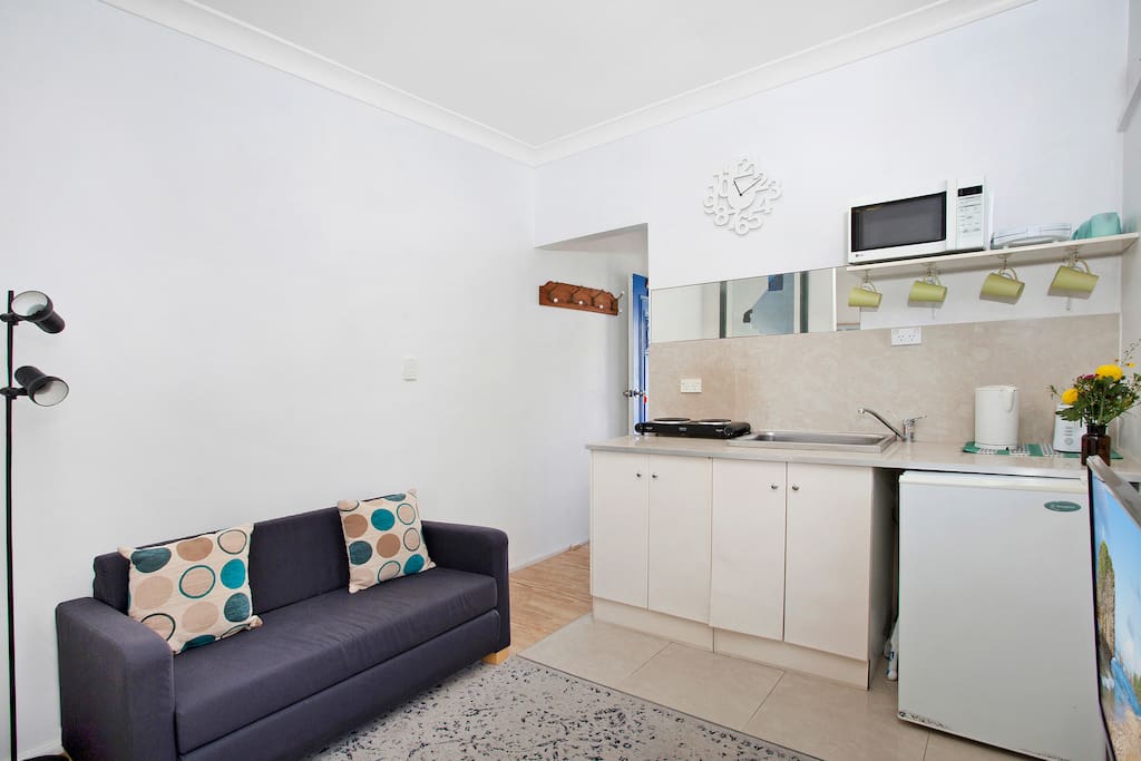 Lounge and kitchen