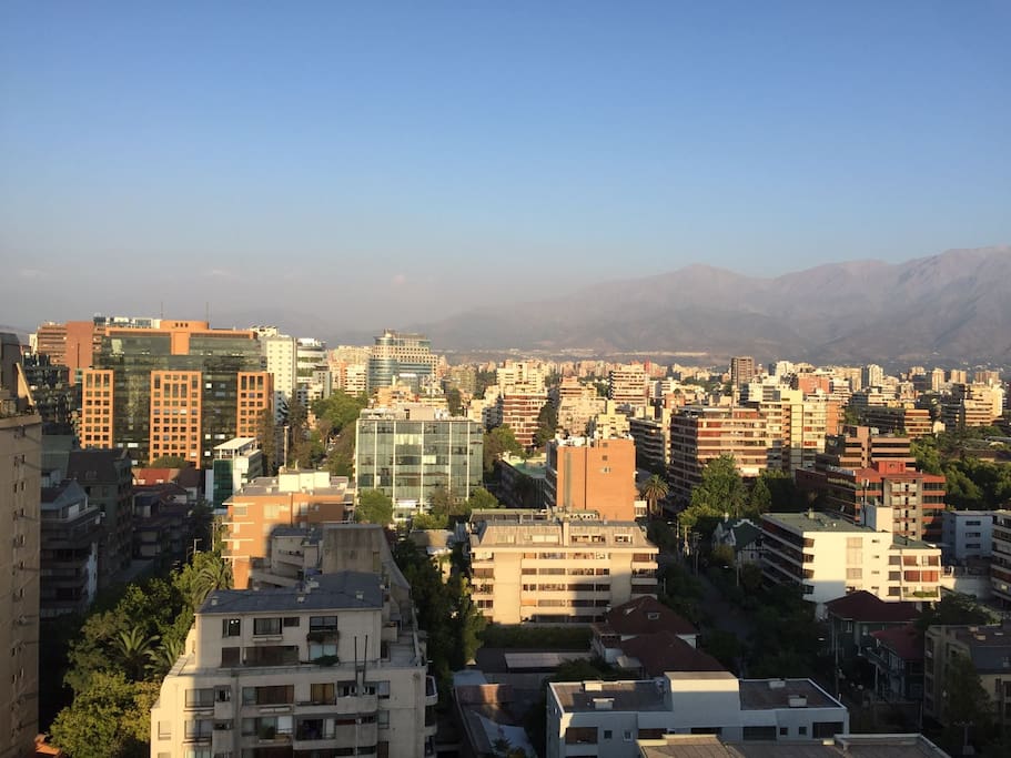 Vista desde el balcón, comuna de Providencia
