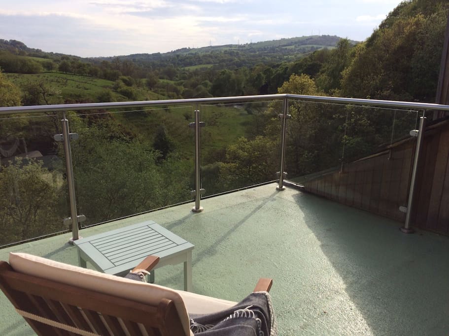 Spectacular roof terrace is a real sun trap, panoramic views across the beautiful countryside