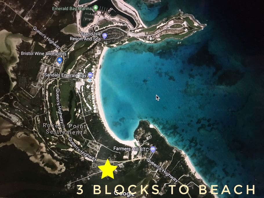 3 blocks to Emerald Bay Beach