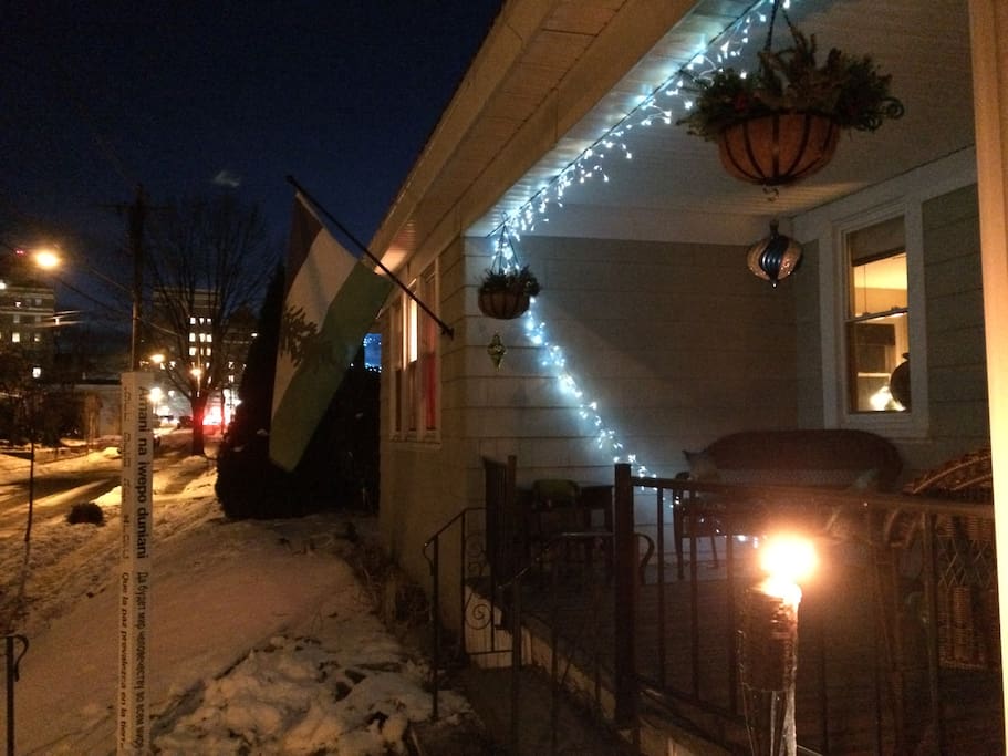 Even in the dead of winter we try to make our home a welcoming place.