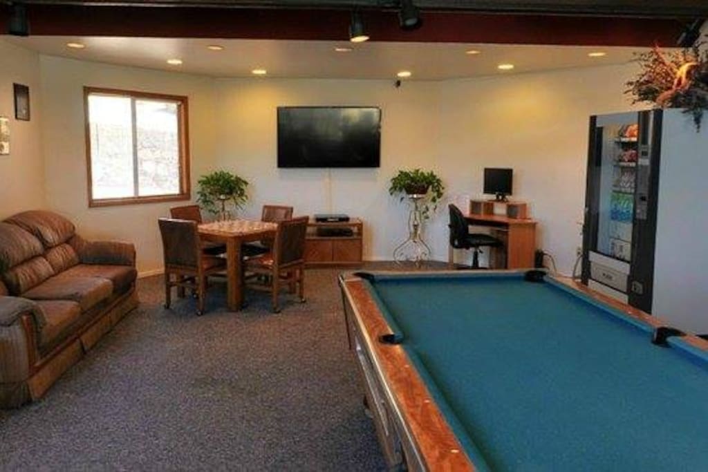 Pool table and coffee/snacks in Club House
