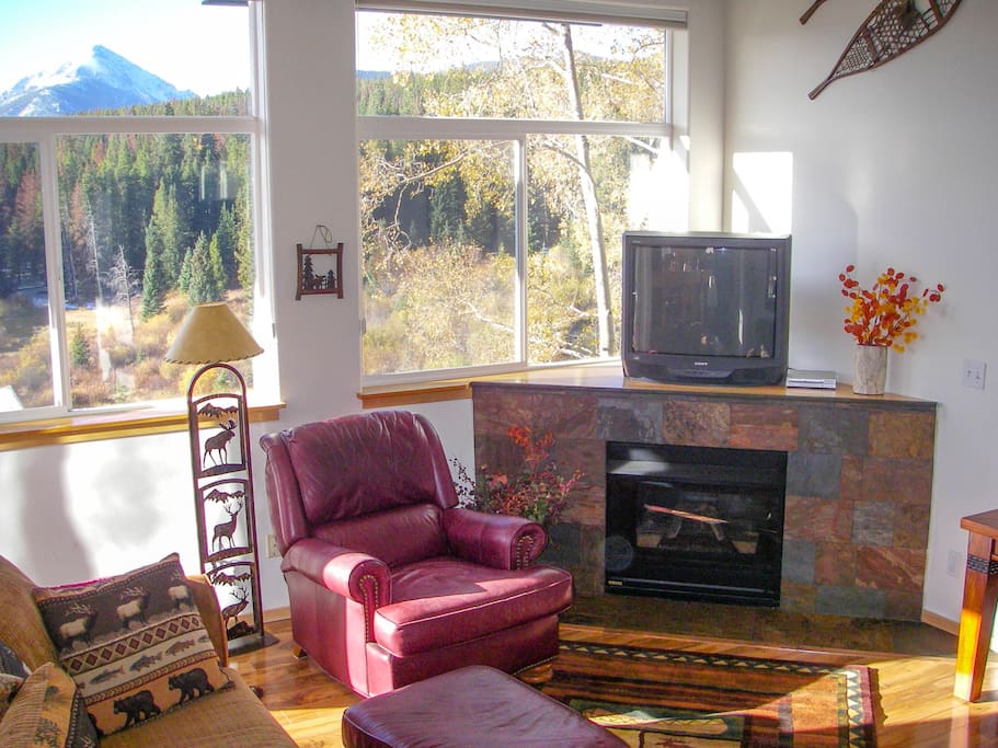 Great room with view to wetlands