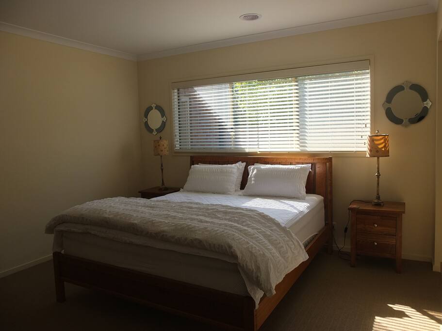 Master bedroom features ensuite, WIR and TV.