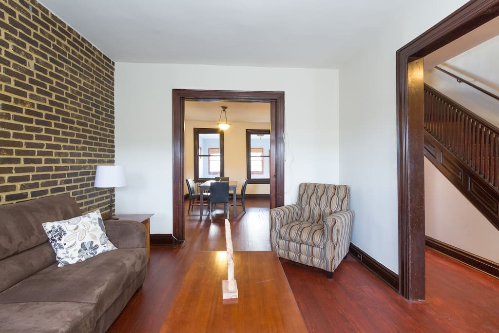 Relax in the living room after a long day of sightseeing.