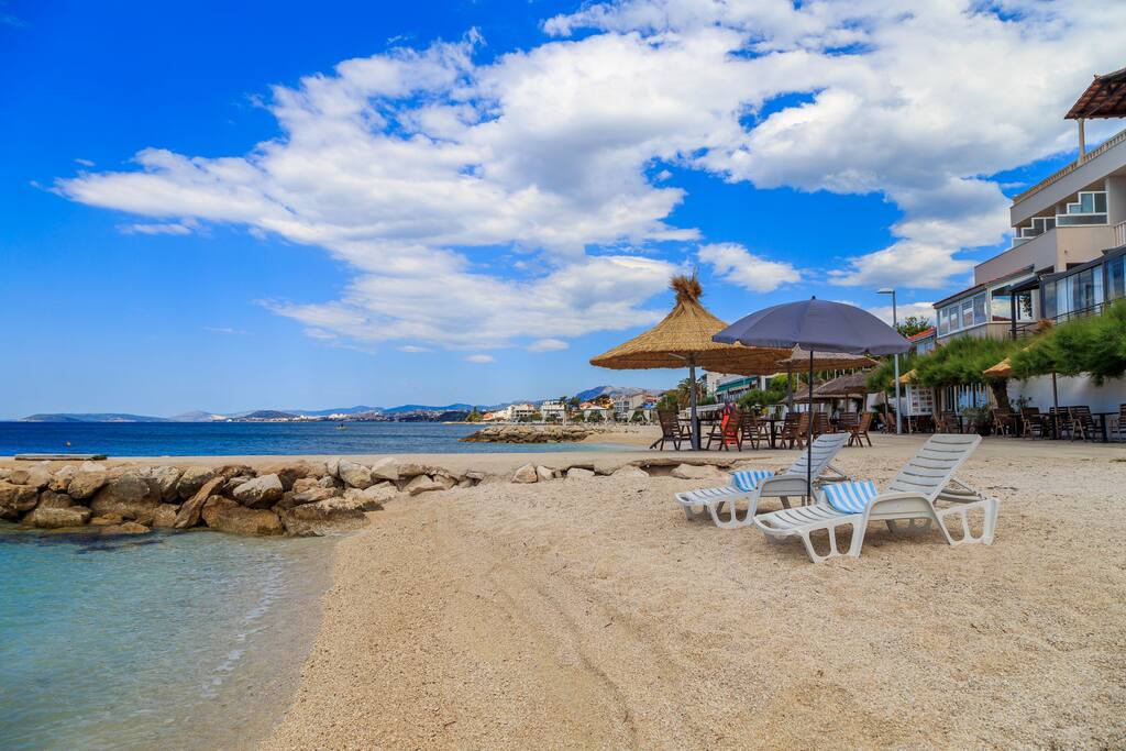 Beach in front of the apartment