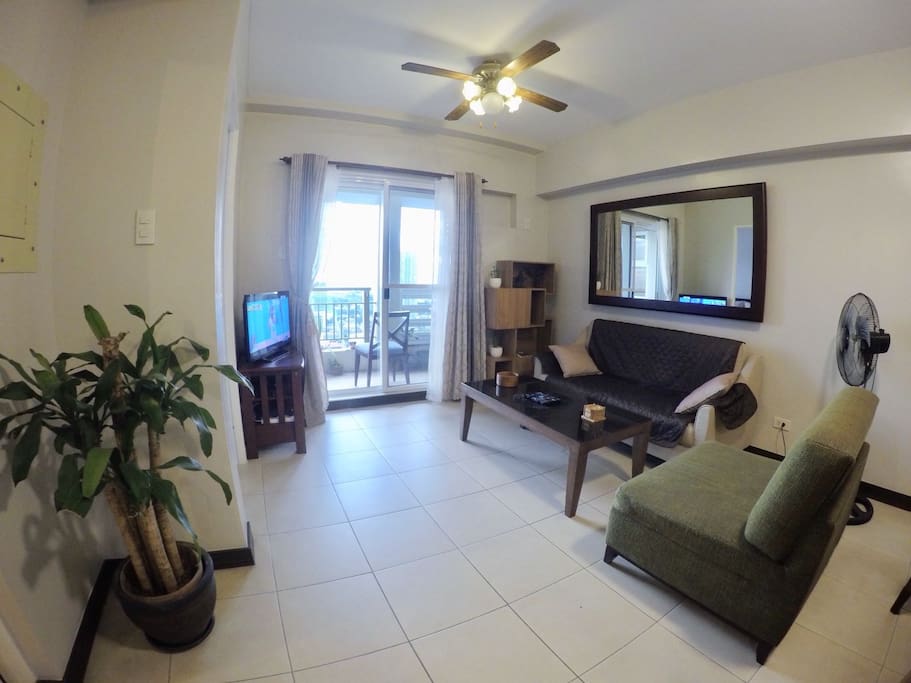 Living room and balcony