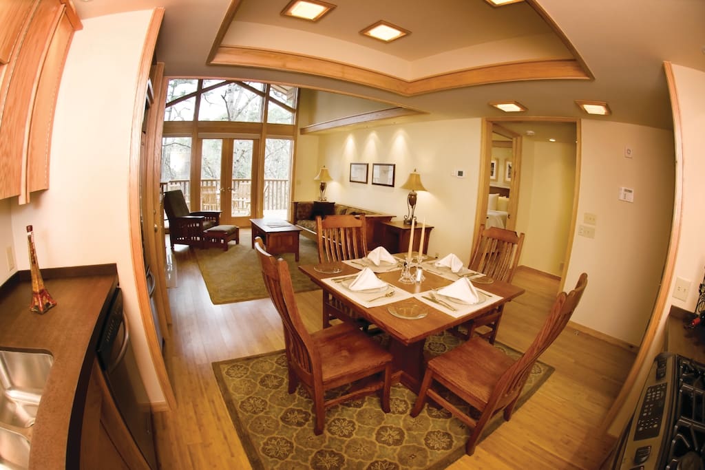 Dining room and living space