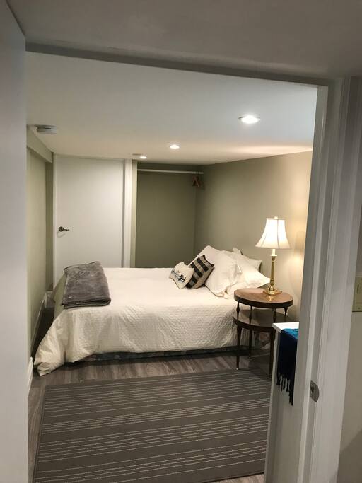 Master bedroom with spacious closet area to hang clothes