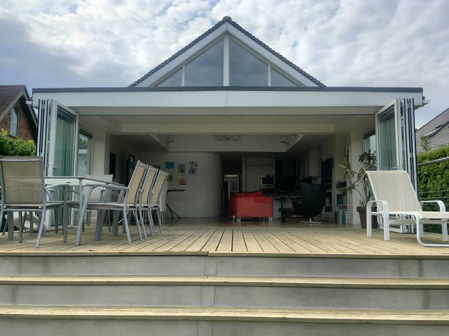 External dining/lounging area on decking