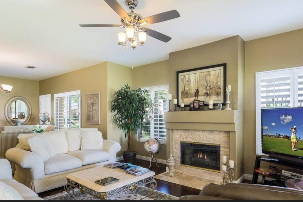 Family room, dining room, kitchen combination.