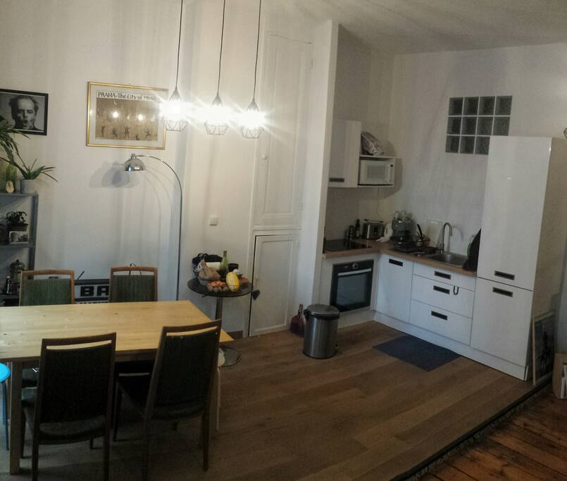 Cuisine ouverte sur le salon