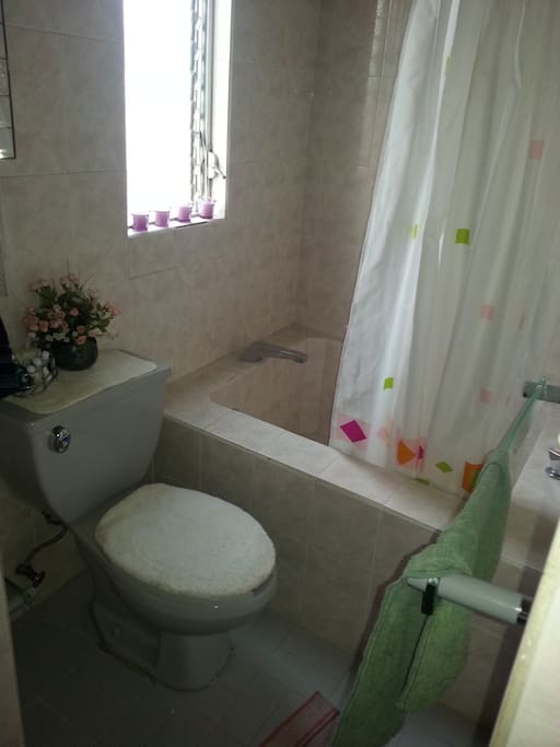 1 baño con tina