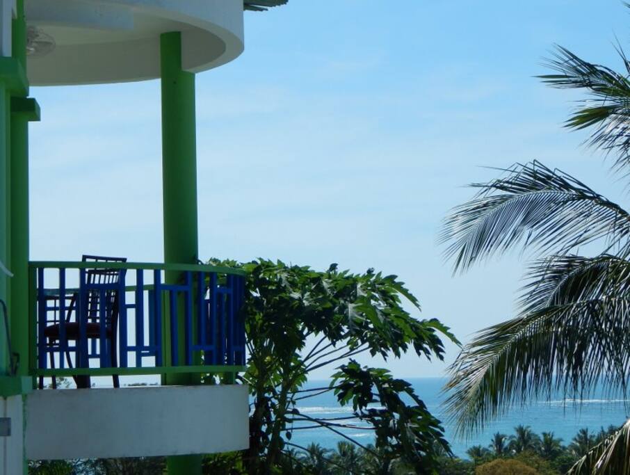 Balcony - Panoramic view of ocean.