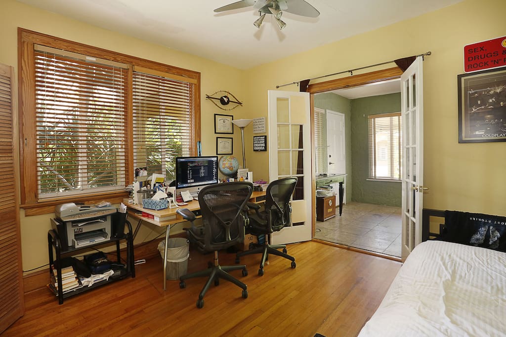 In this bedroom is where the sofa bed is located; max 2 people can sleep here.