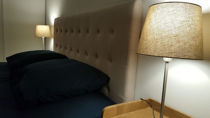 dormitorio principal, espiguette, ropa de cama nueva, calidad hotelera, 2 x 90 x 200 cm