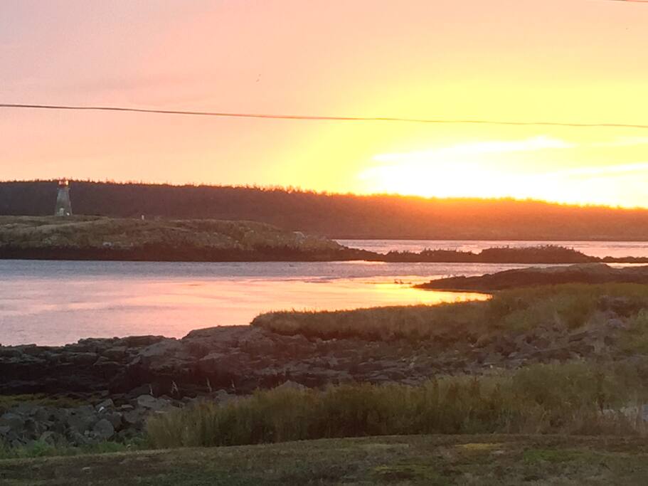 Sunrise view from the house