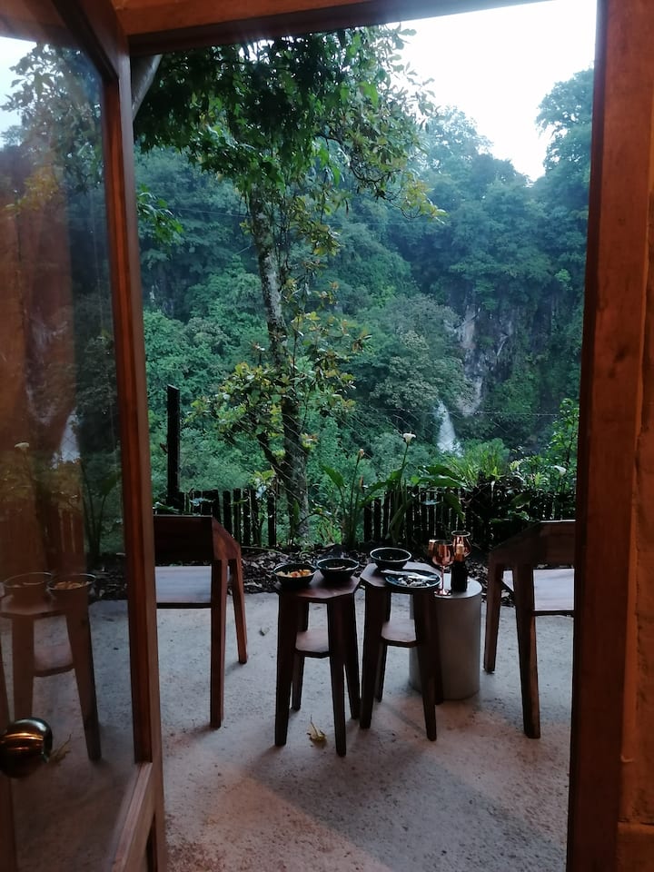 House with Waterfall