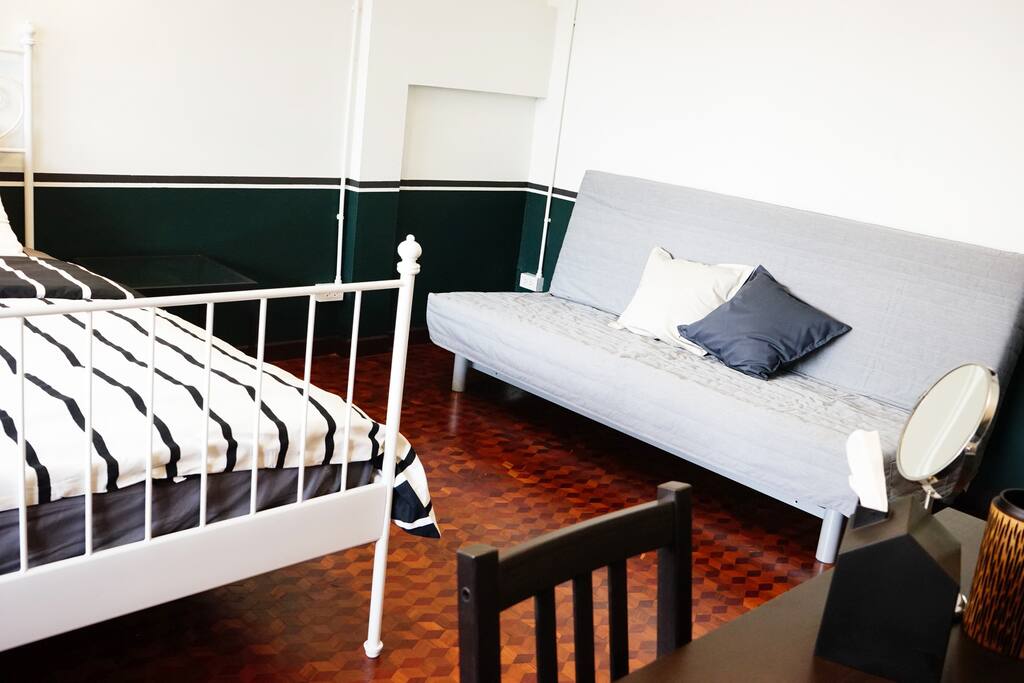 King bed and sofabed