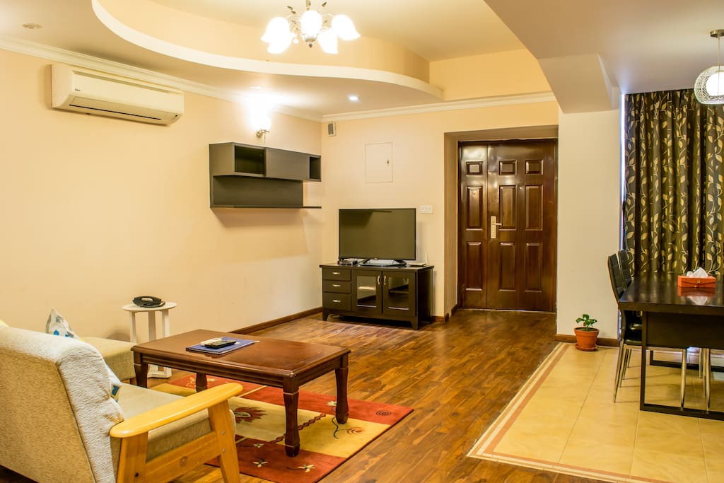 Living and Dining Area, with 42" TV