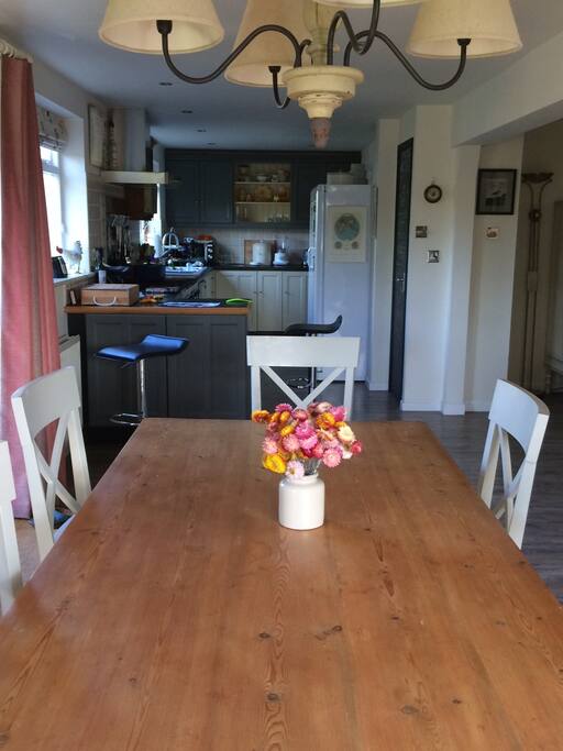 Or in the sunny kitchen