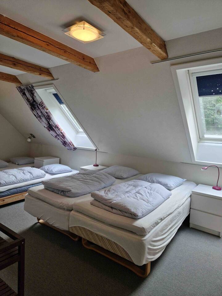 3: เตียงใหญ่และเตียงเดี่ยว 2 เตียง (4 เตียง)