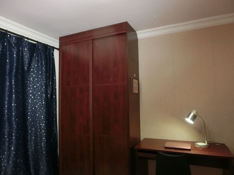 wooden wardrobe