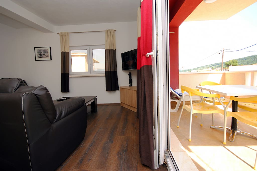 Living room and terrace