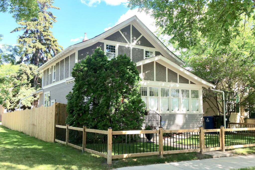 Corner lot with ample parking on street