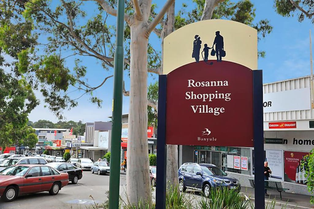 Rosanna shops just a couple minutes stroll away!