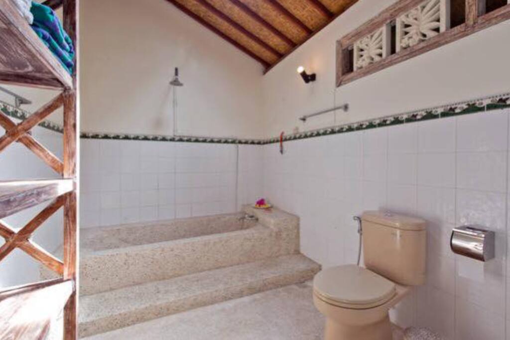 Master Bathroom with two Separate Entrances.
