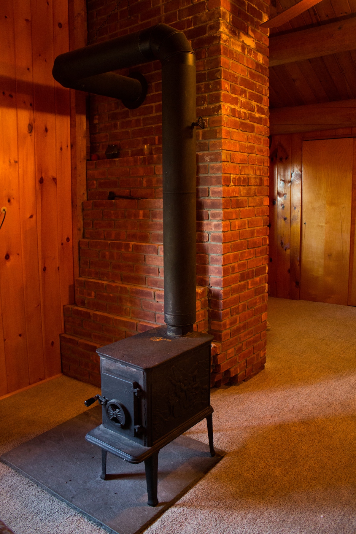 Heating stove in the Master Bedroom for really cold nights. 