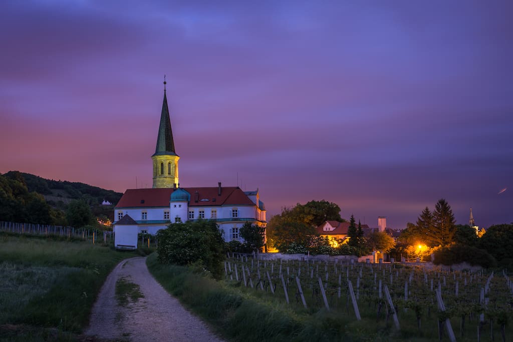 Sonnenuntergang beim Schloss!
