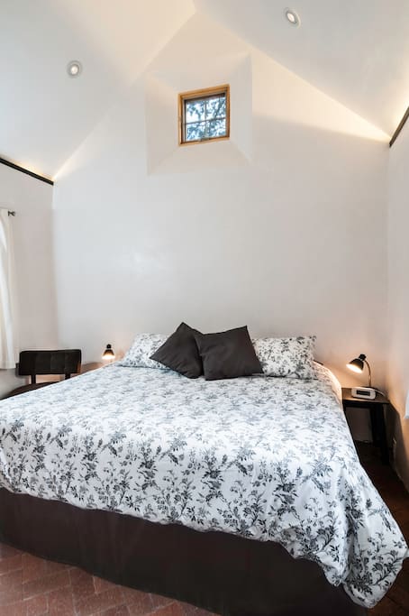 1 Private Bedroom with soaring ceilings, private and luxurious king size bed.