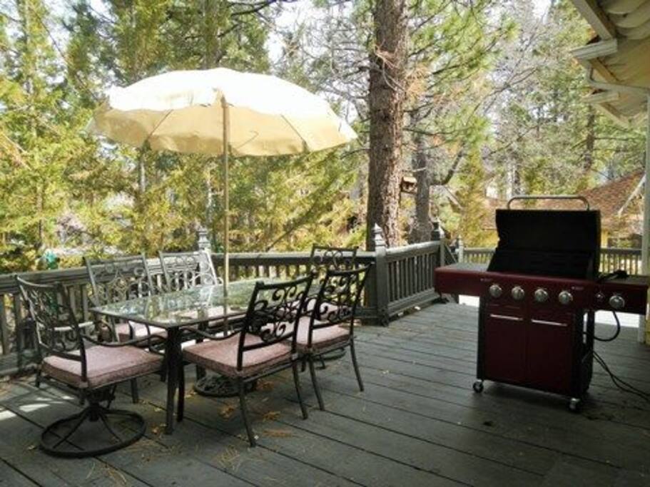 Private Deck Featuring a Propane BBQ