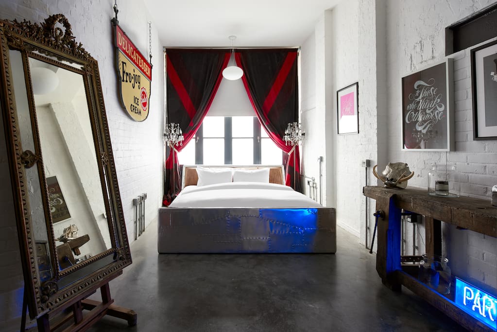 The master bedroom with a Super King-sized bed.