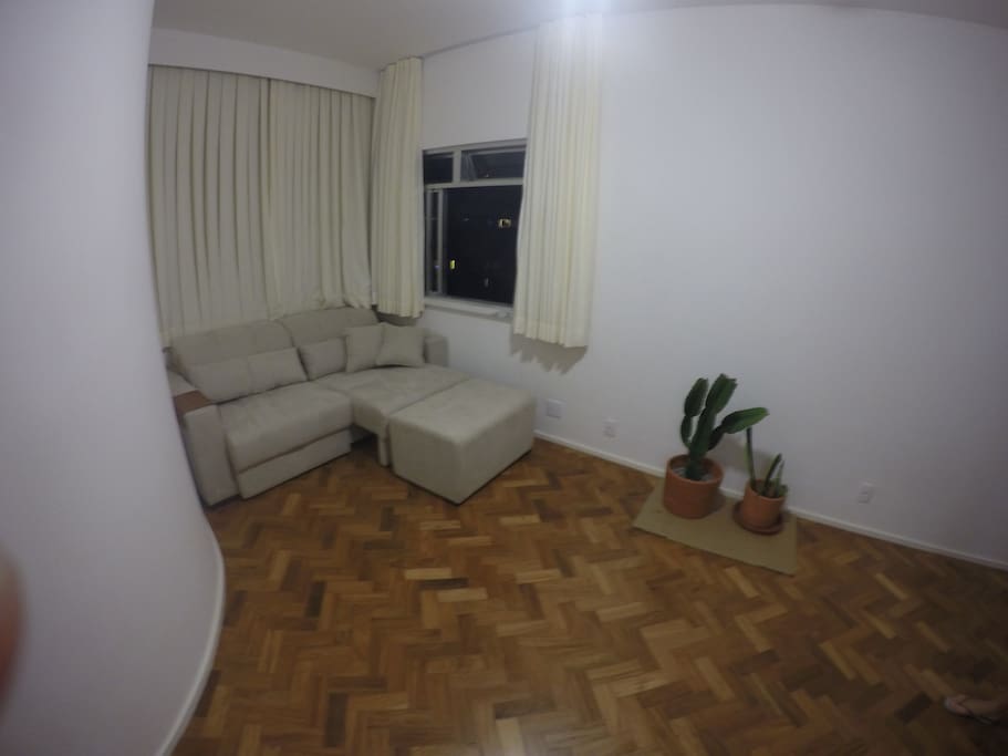 Comfortable sofa, Renewed wooden floor
