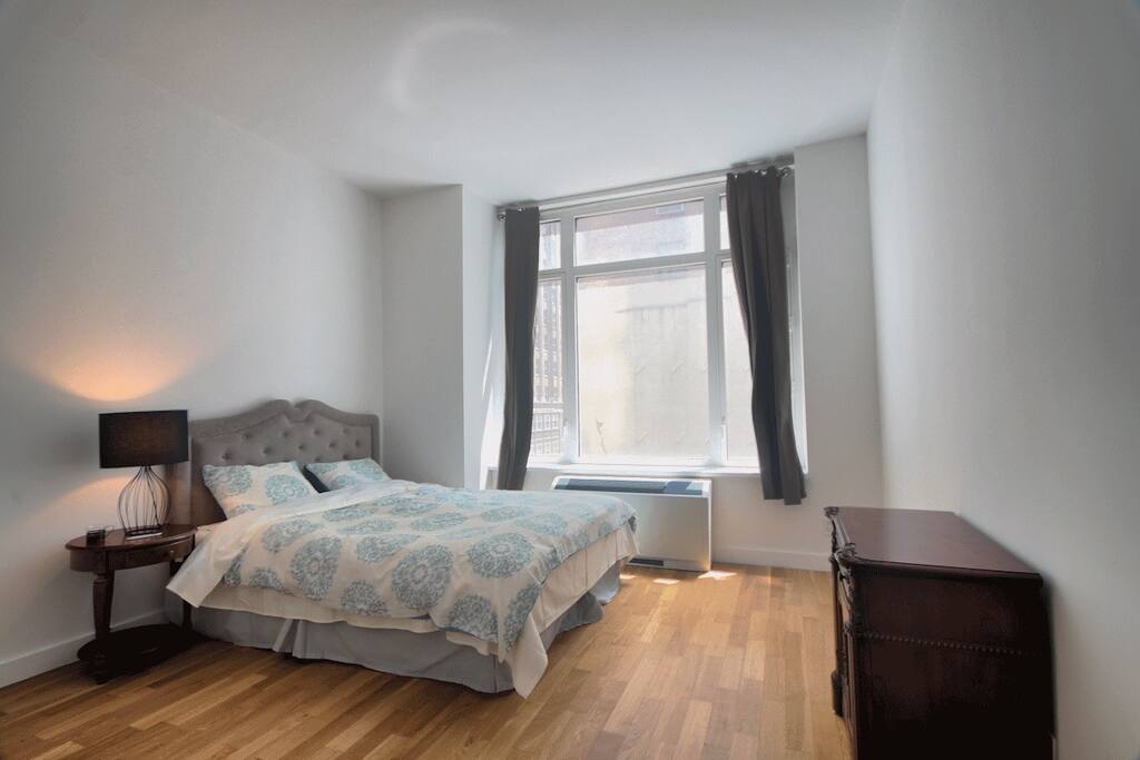 Master Bedroom with Queen size bed and private bathroom