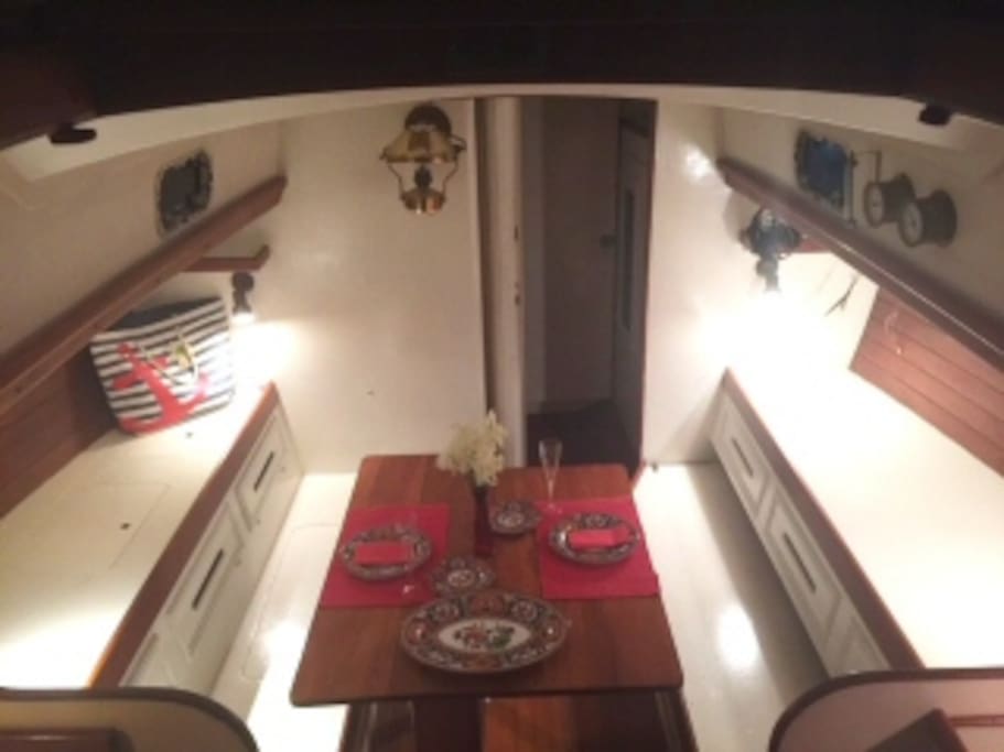 Have a romantic, fine dining experience on a classic sailboat.